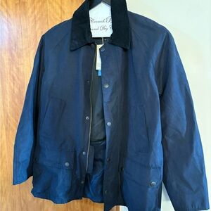 Men’s Barbour Dark Blue Jacket with Corduroy Collar